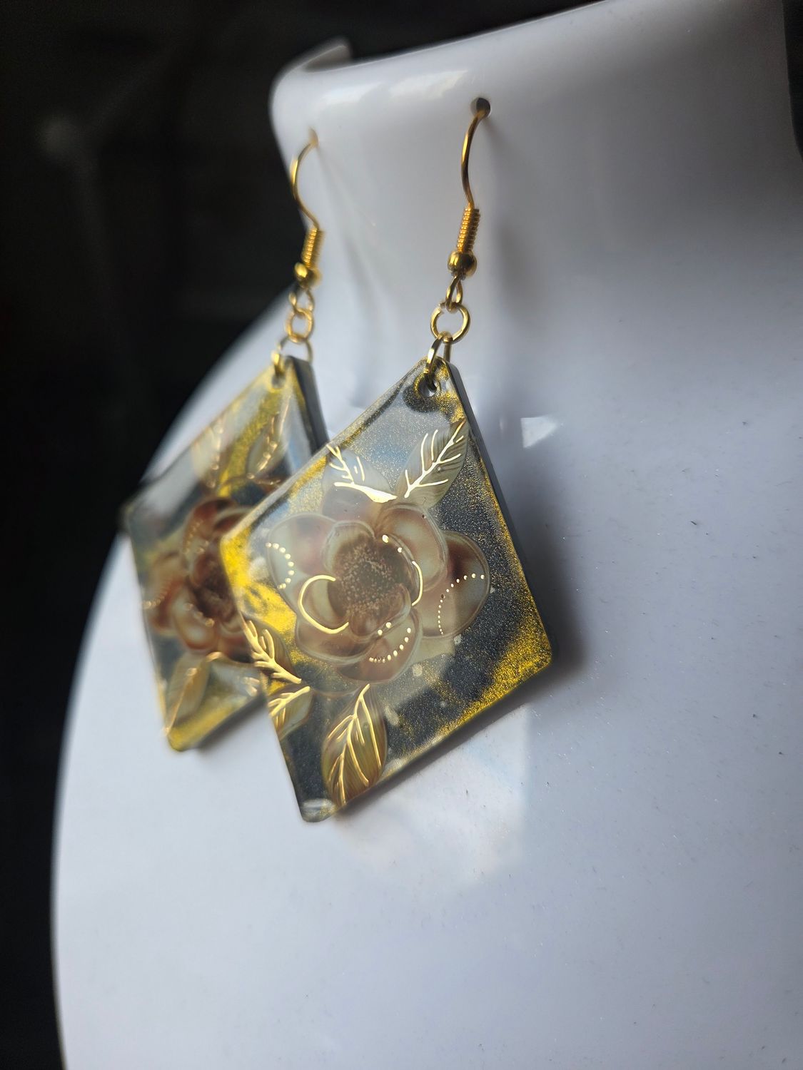 Boucles d'oreilles roses gold