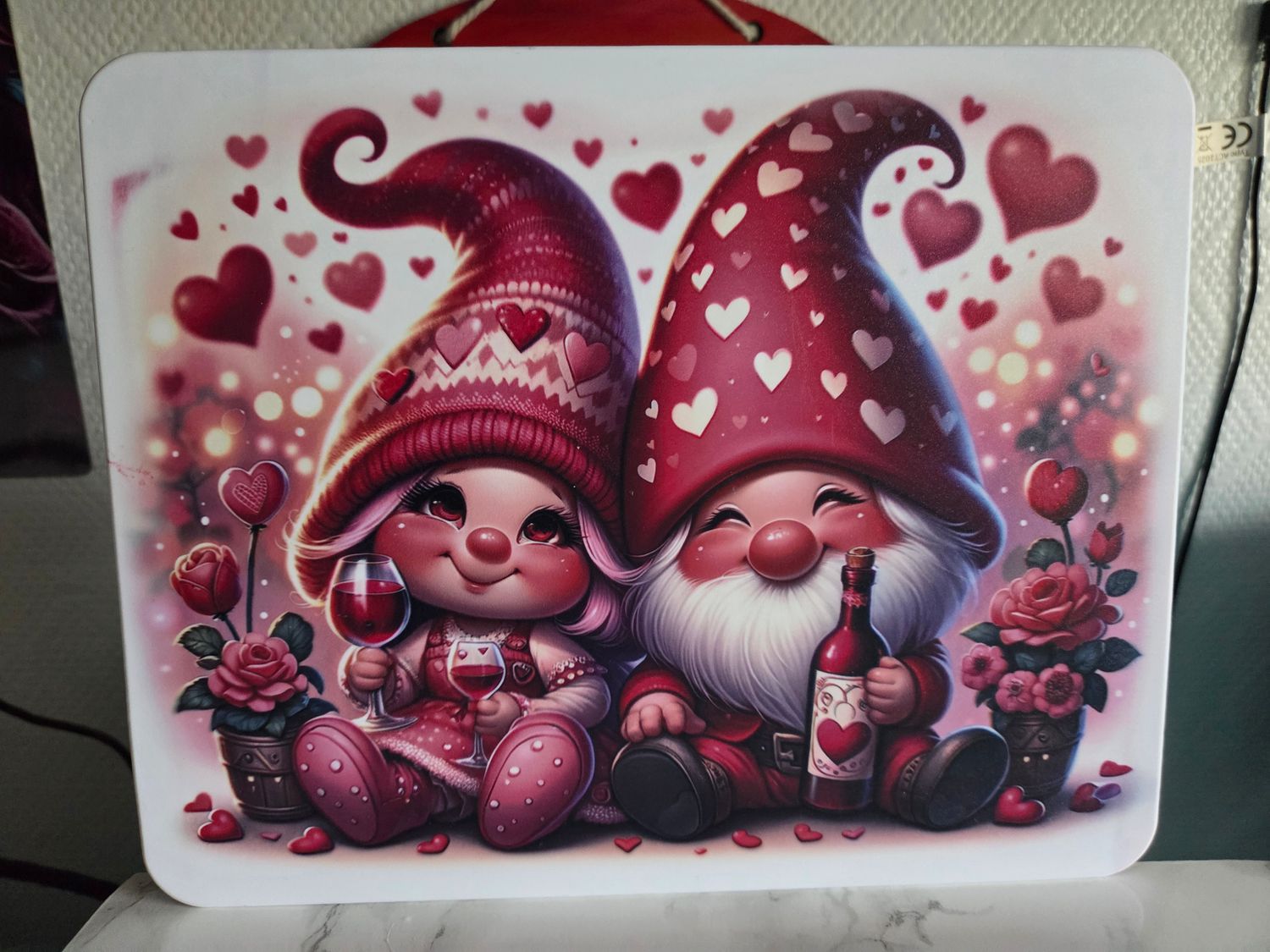 Planche à découper gnomes st valentin
