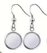 Boucles d'oreilles rondes métal personnalisées