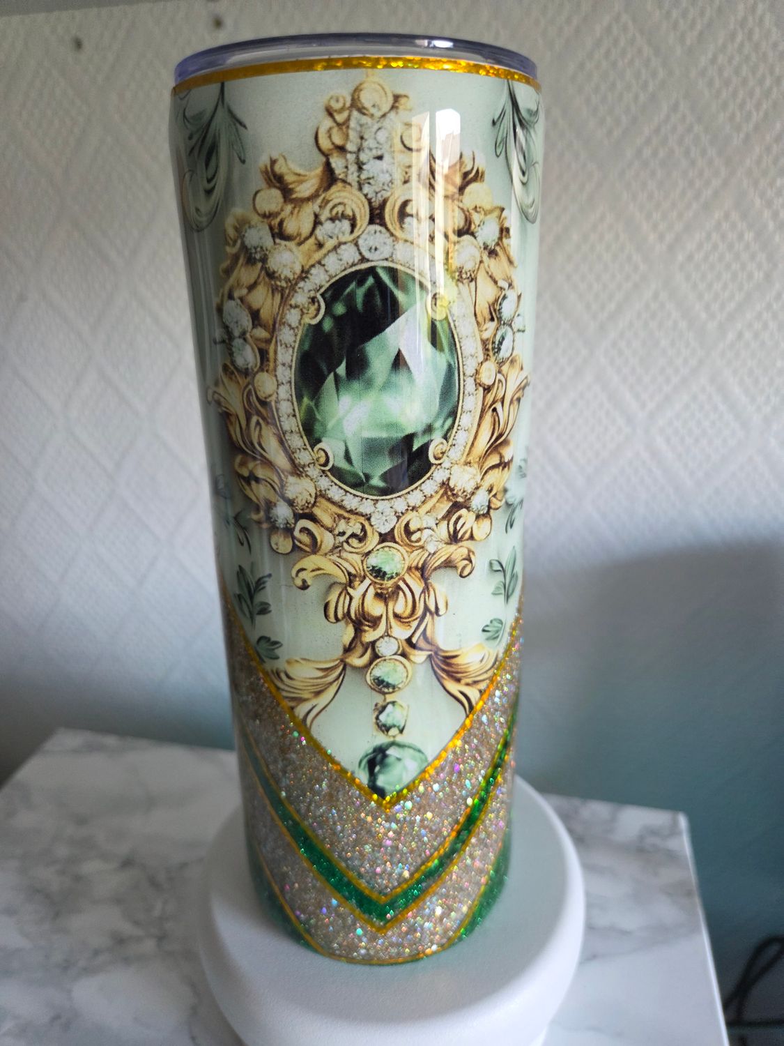 Tumbler 20oz Baroque émeraude