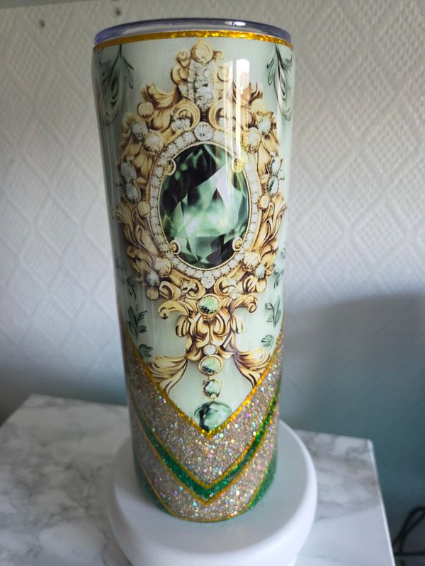 Tumbler 20oz Baroque émeraude