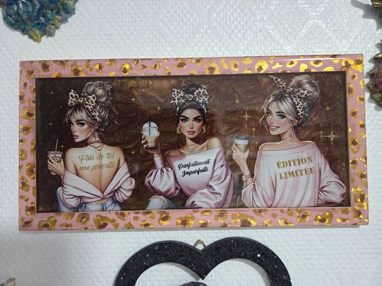 Tableau Girly pink leopard