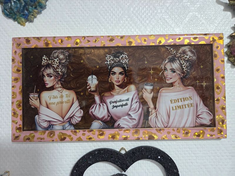 Tableau Girly pink leopard