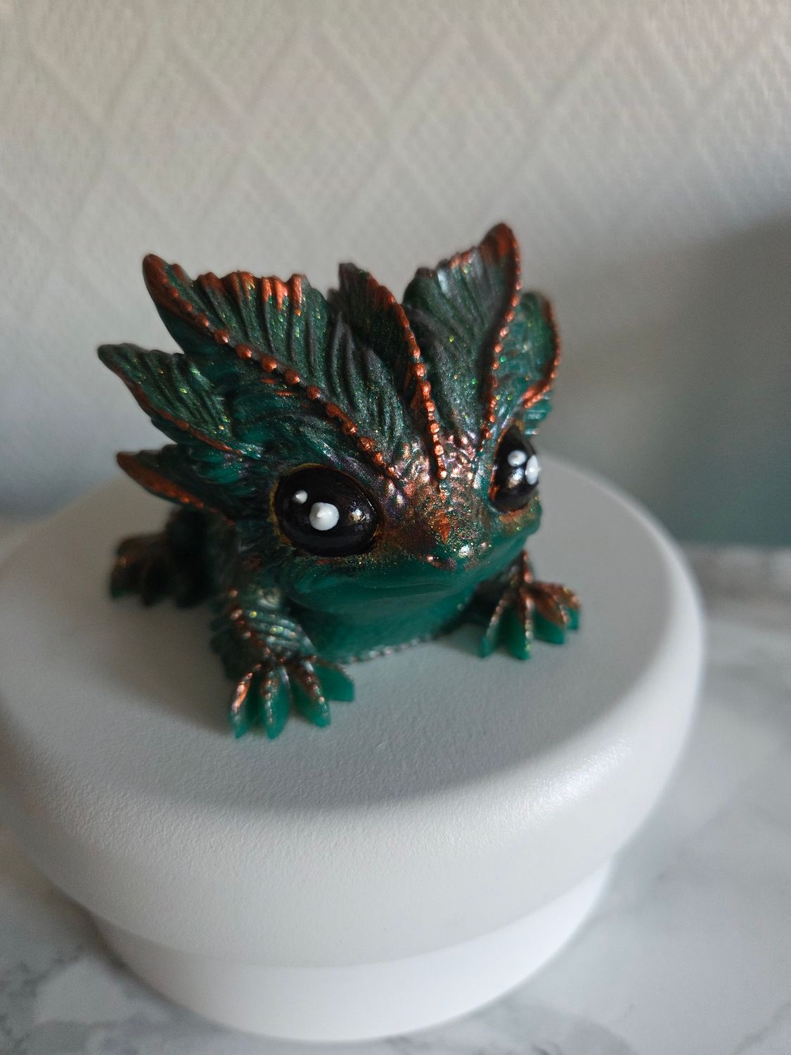 Axolot vert et bronze