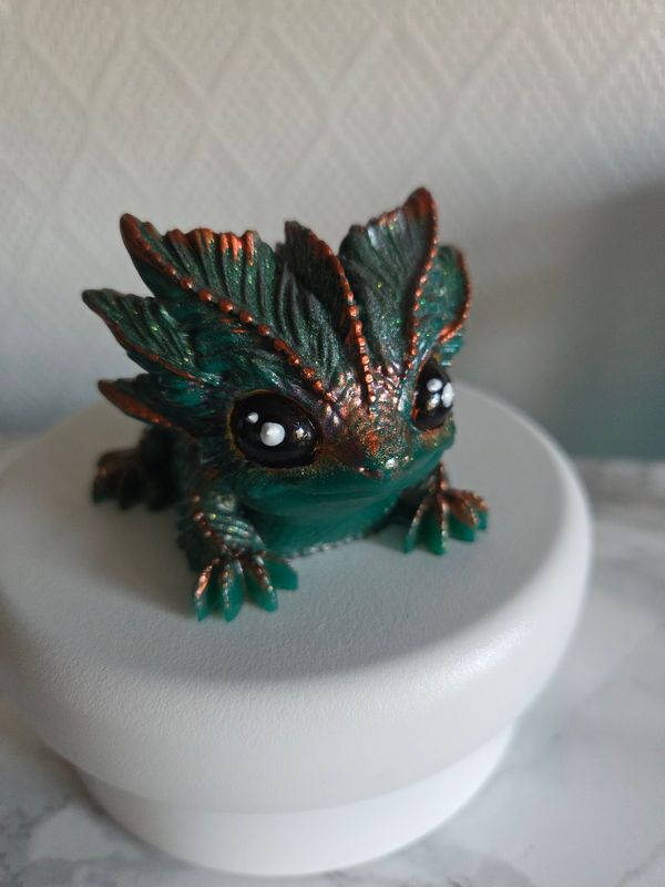 Axolot vert et bronze