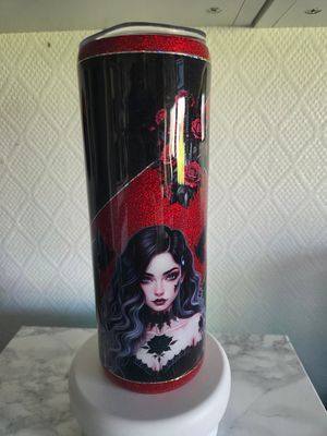 N°44 Tumbler 20oz Dark romance rouge pailleté N°44 Tumbler 20oz Dark romance rouge pailleté