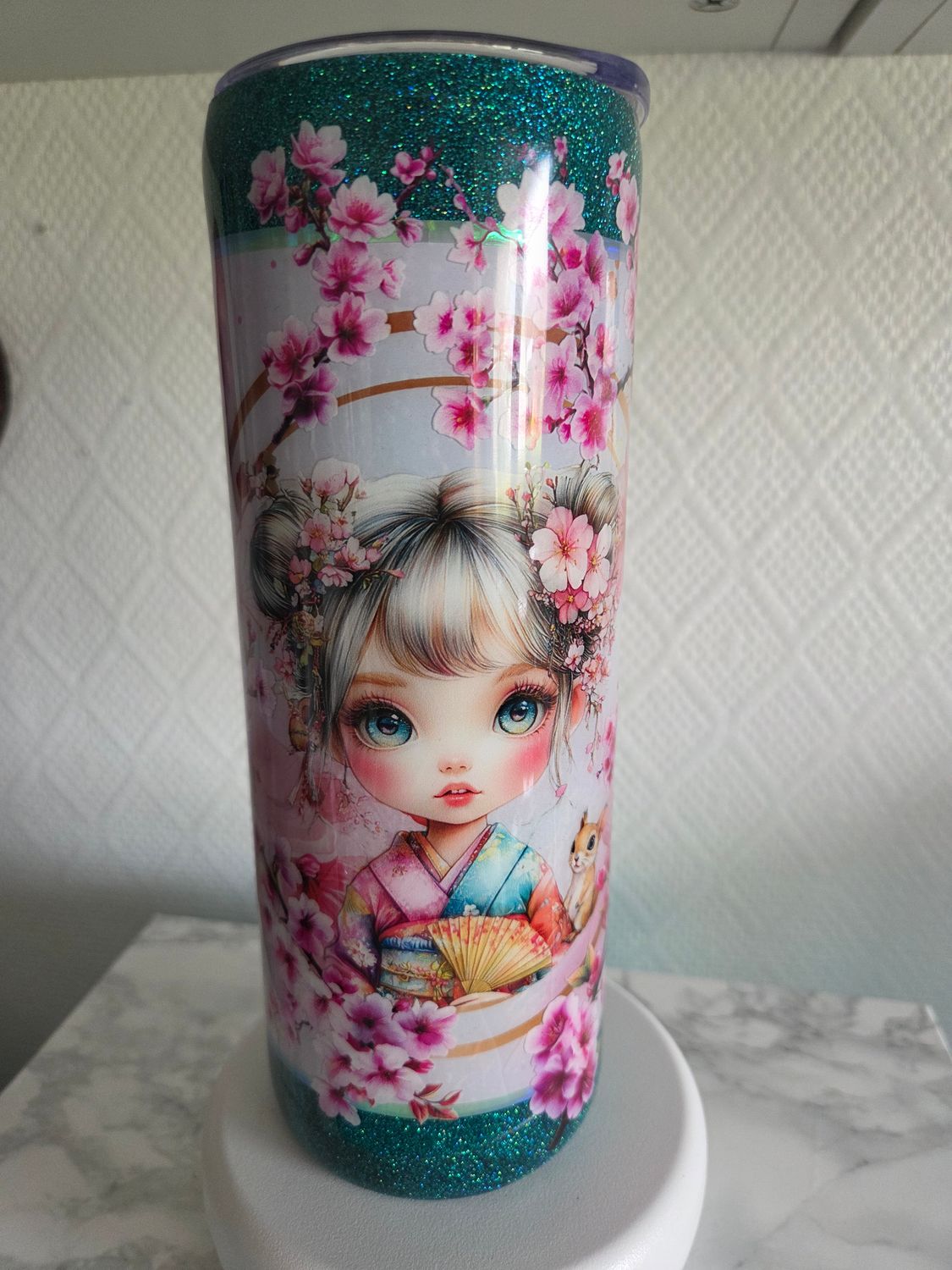 Tumbler 20oz Geisha fleuri