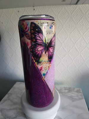 N°34 Tumbler 20oz Violetta papillon
