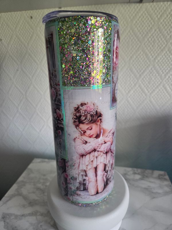 N°53 Tumbler 20oz Ballerina pastel pailleté