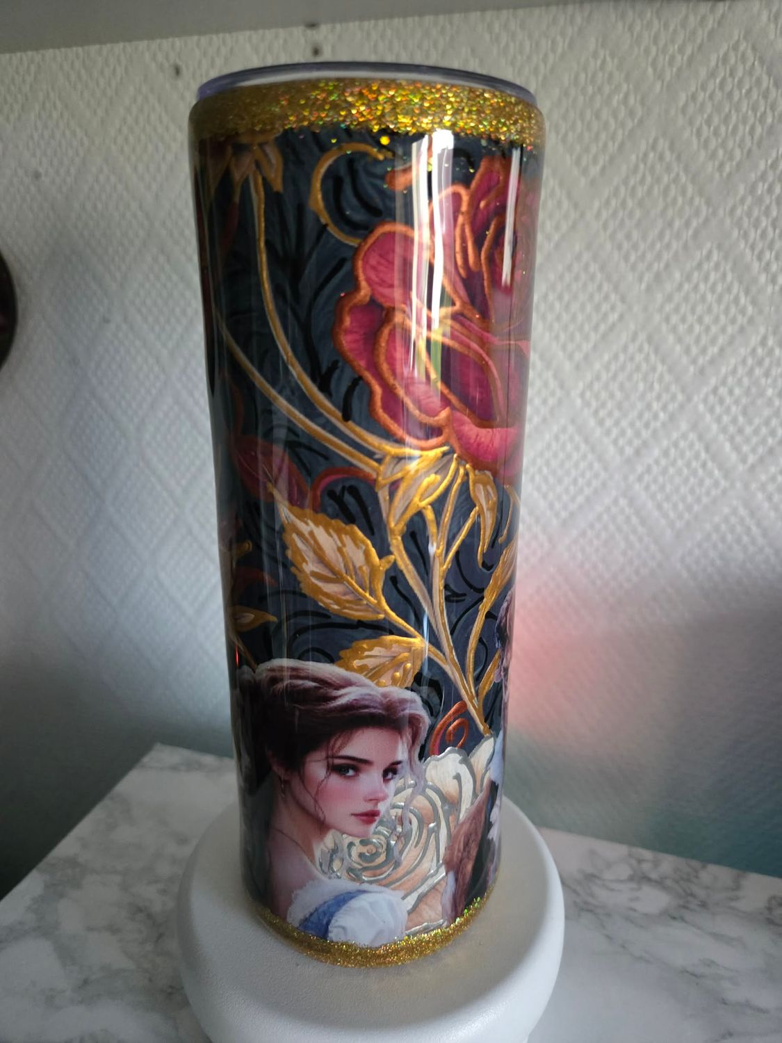 Tumbler 20oz Roses Belle et la Bête