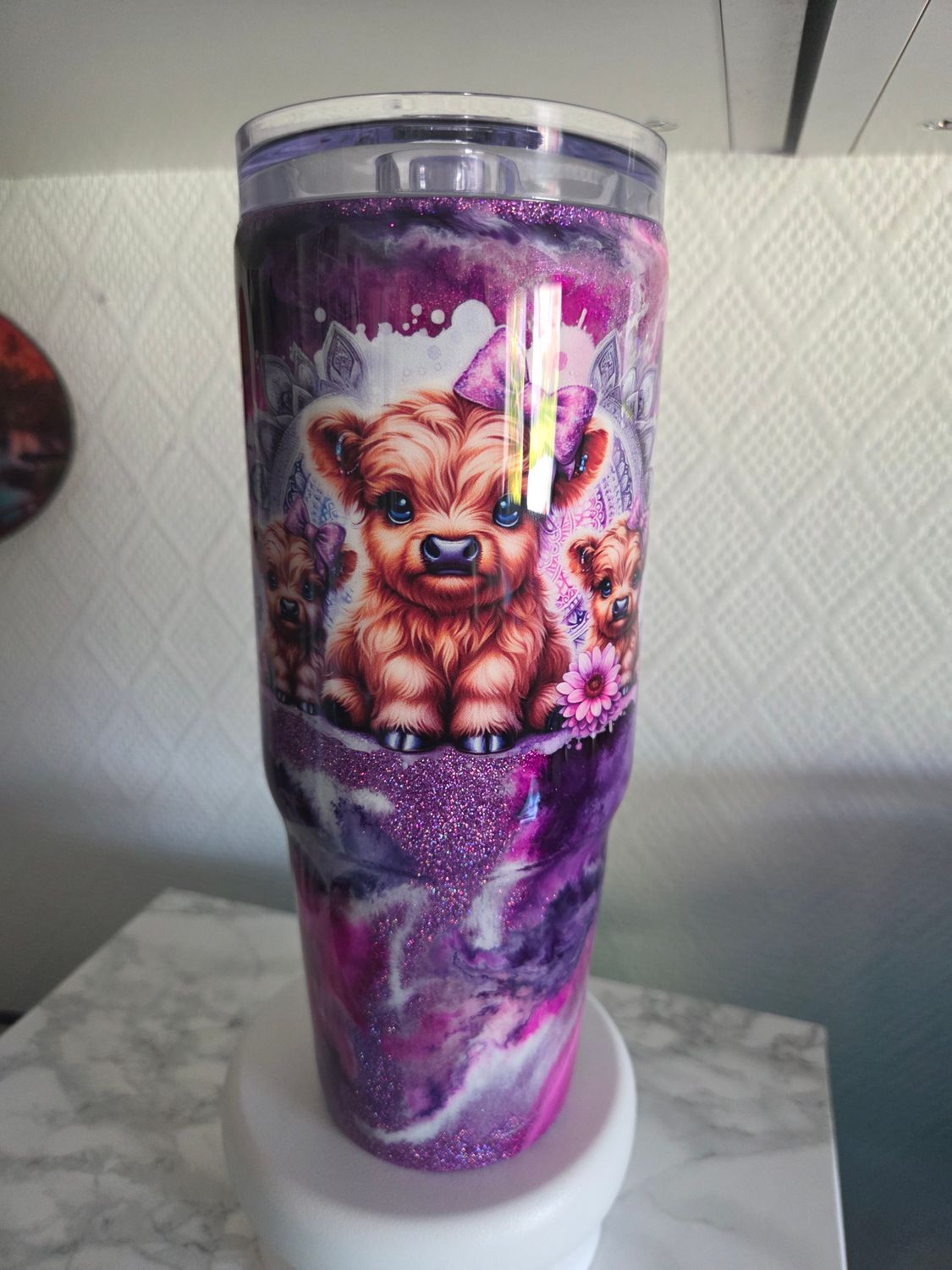 Gobelet conique Violet- pink Vachettes 30oz