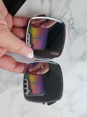 Miroir de poche carré personnalisé