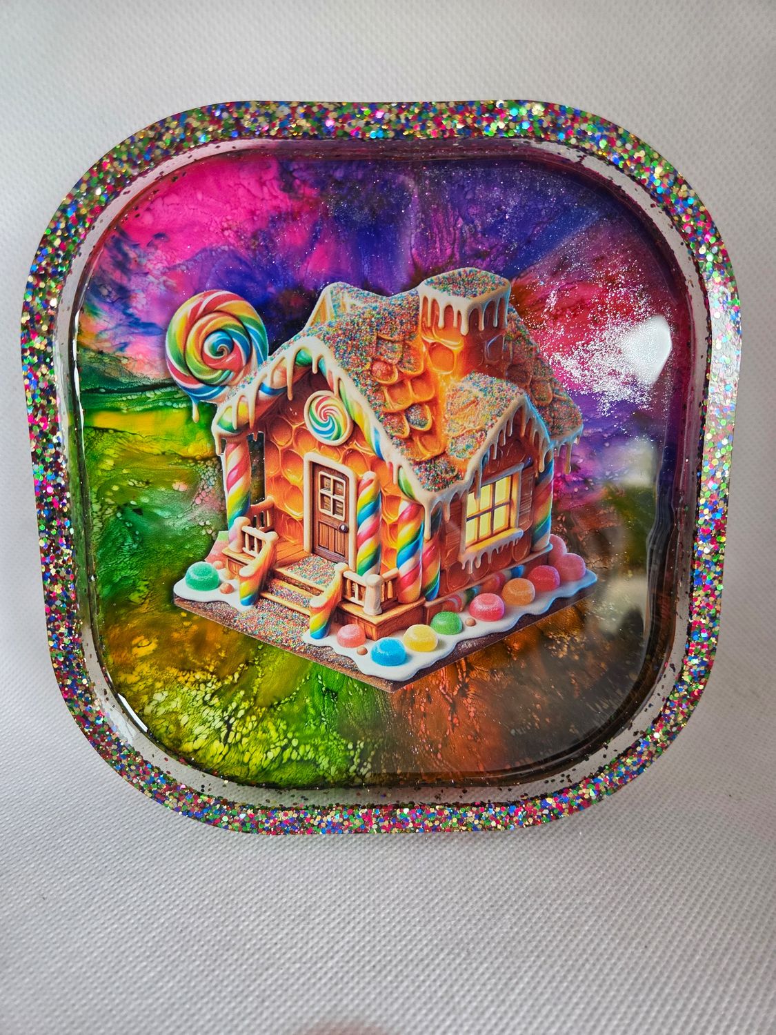 Vide poche carré Maison bonbons 
