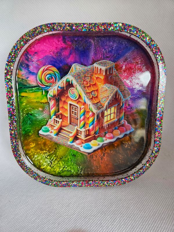 Vide poche carré Maison bonbons 