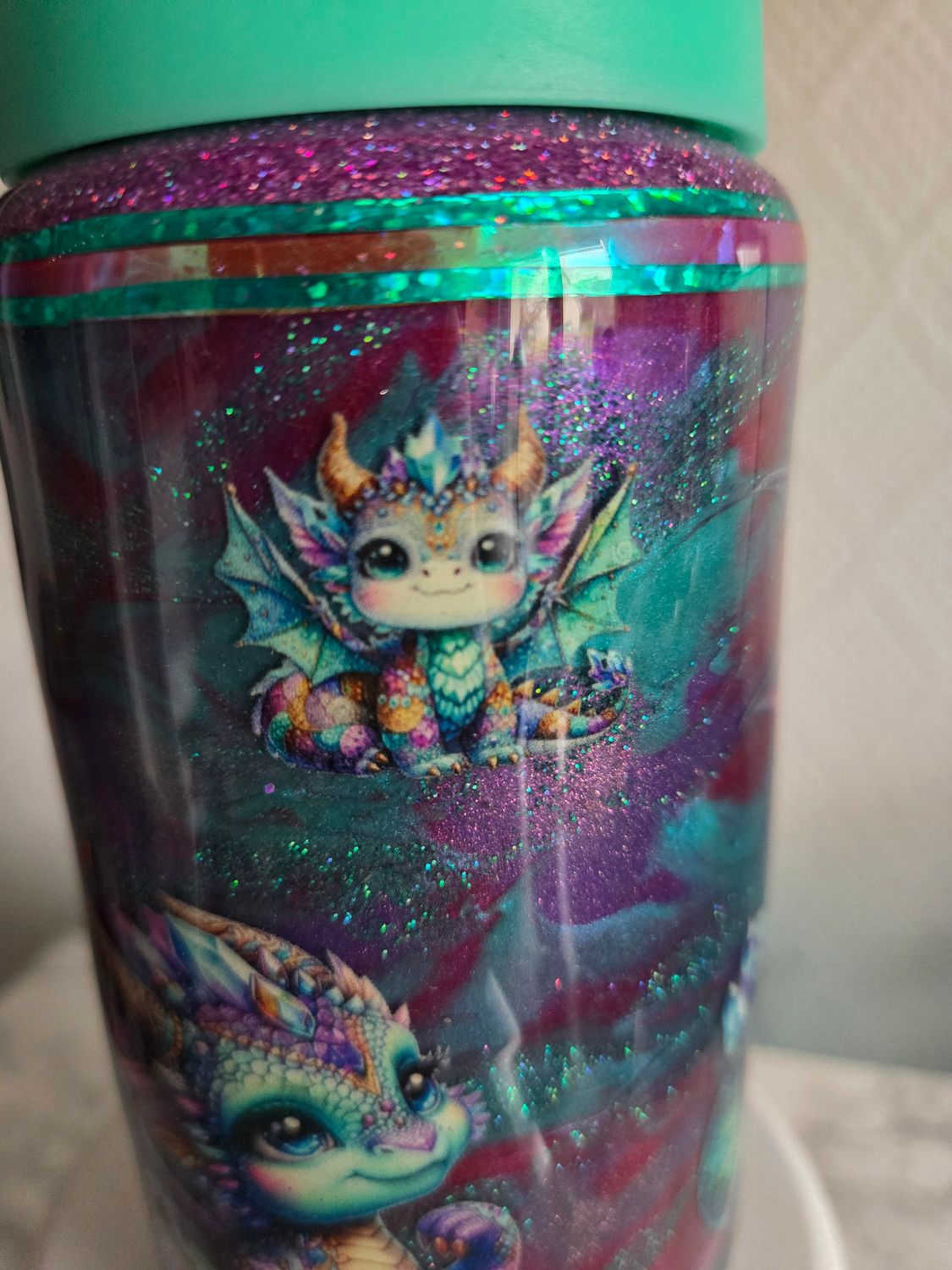 Gourde enfant dragons violet