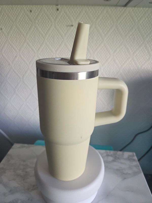 Mini tumbler poignée 400ml beige