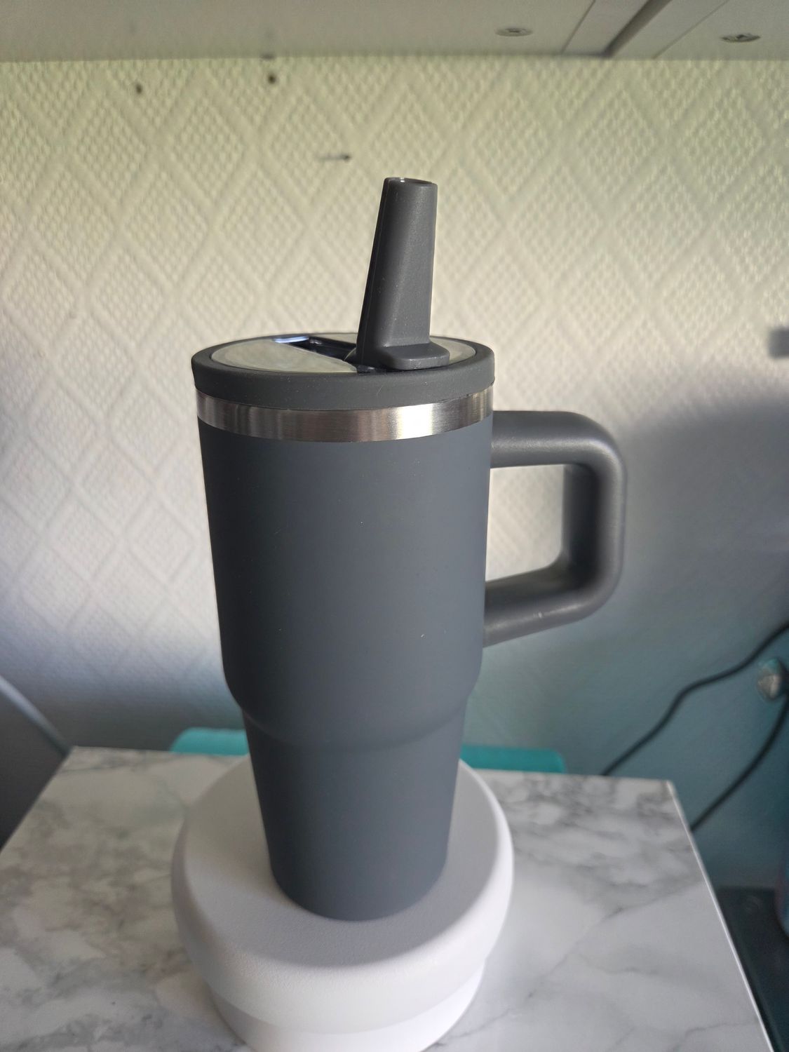 Mini tumbler poignée 400ml gris foncé