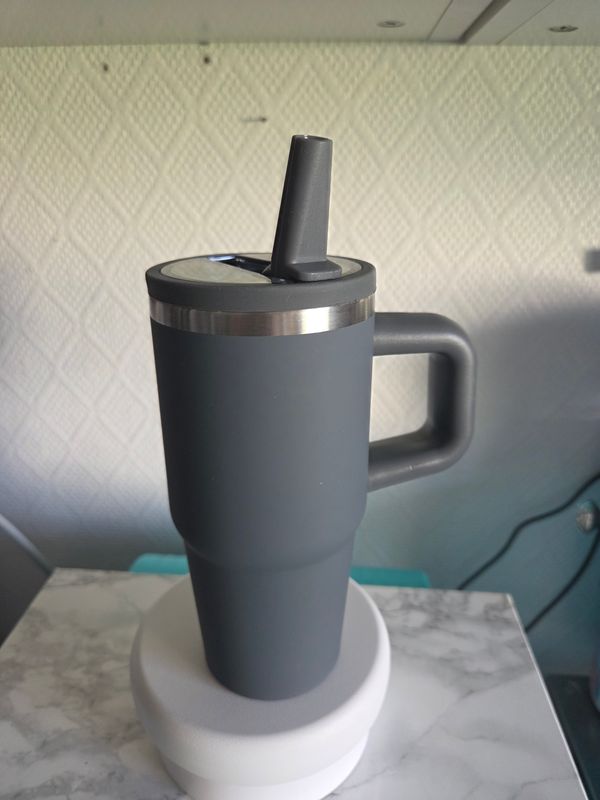 Mini tumbler poignée 400ml gris foncé
