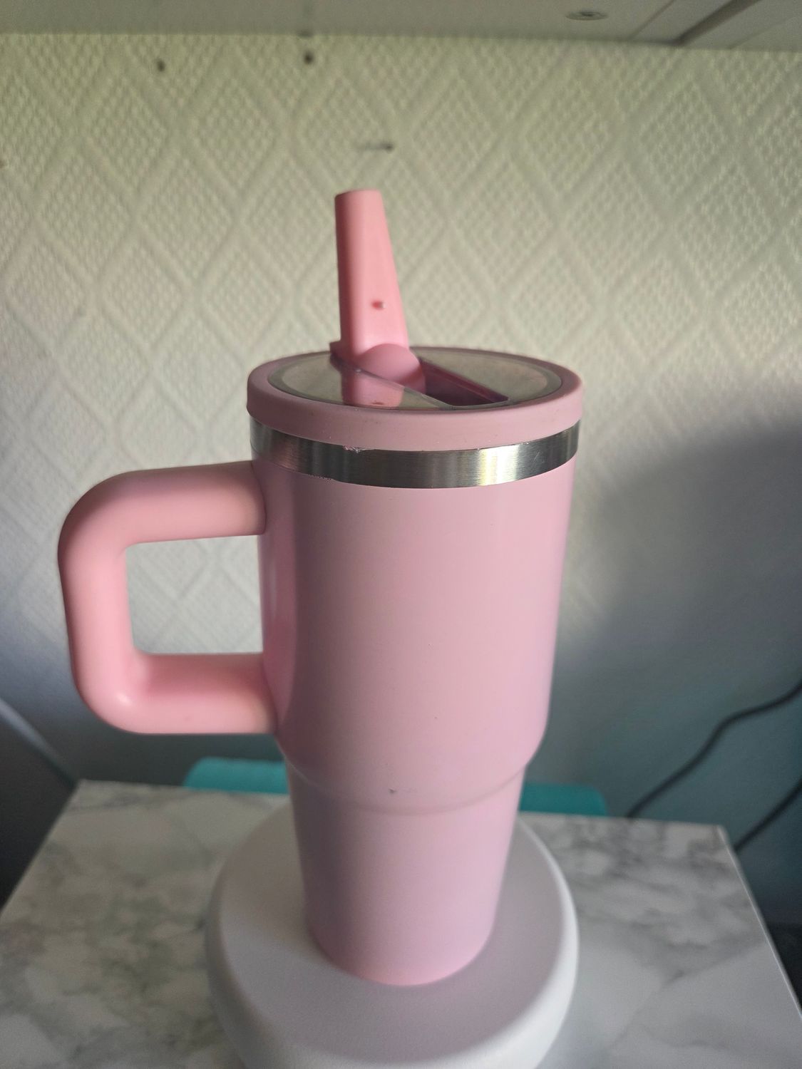 Mini tumbler poignée 400ml rose clair