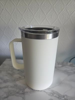 Tasse isotherme poignée carrée grand format blanc 710ml Tasse isotherme poignée carrée grand format blanc 710ml
