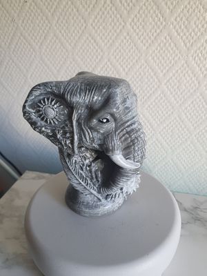 Buste éléphant 