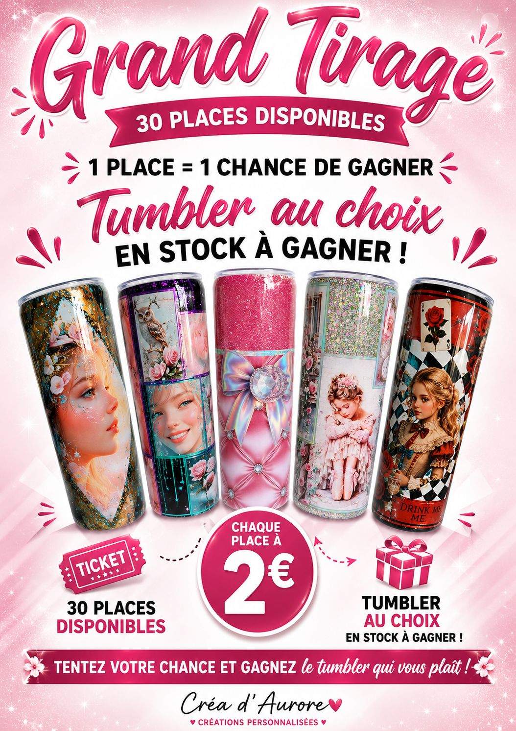 Ticket Gagnez un tumbler au choix