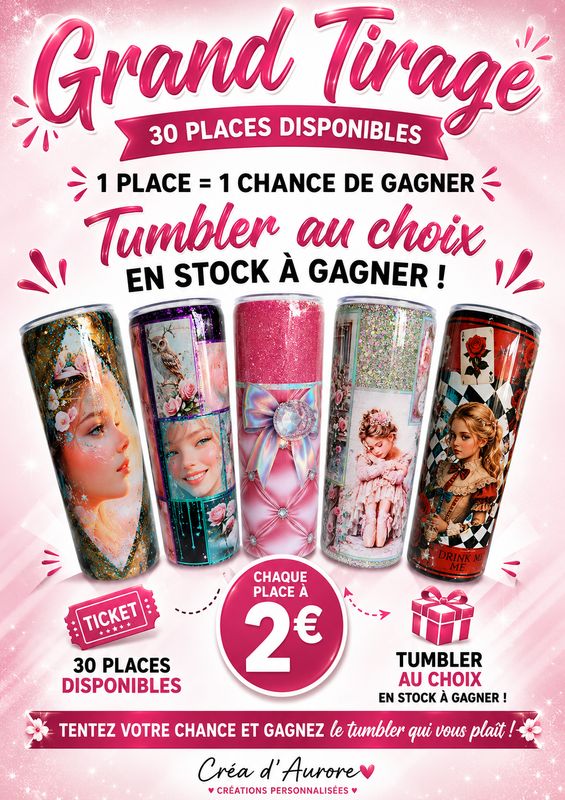 Ticket Gagnez un tumbler au choix