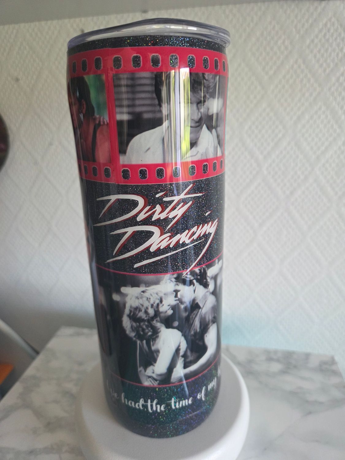 Tumbler 20oz Dirty dancing noir pailleté