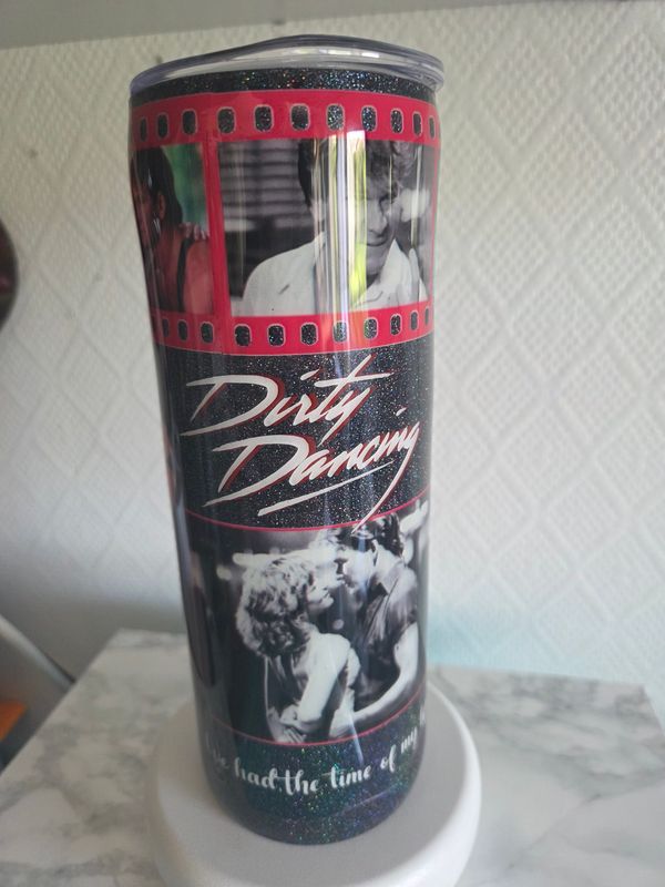 Tumbler 20oz Dirty dancing noir pailleté