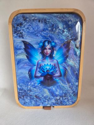 Boîte miroir personnalisée en bambou & résine