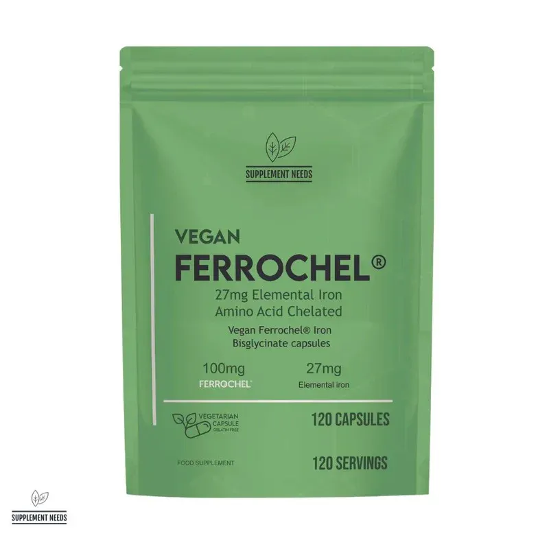 SUPPLEMENT NEEDS VEGAN FERROCHEL - 120 CAPSULES