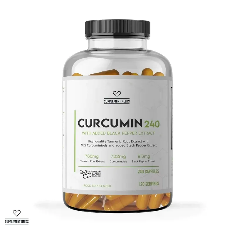 SUPPLEMENT NEEDS CURCUMIN WITH BLACK PEPPER EXTRACT - 120 OR 240 CAPSULES