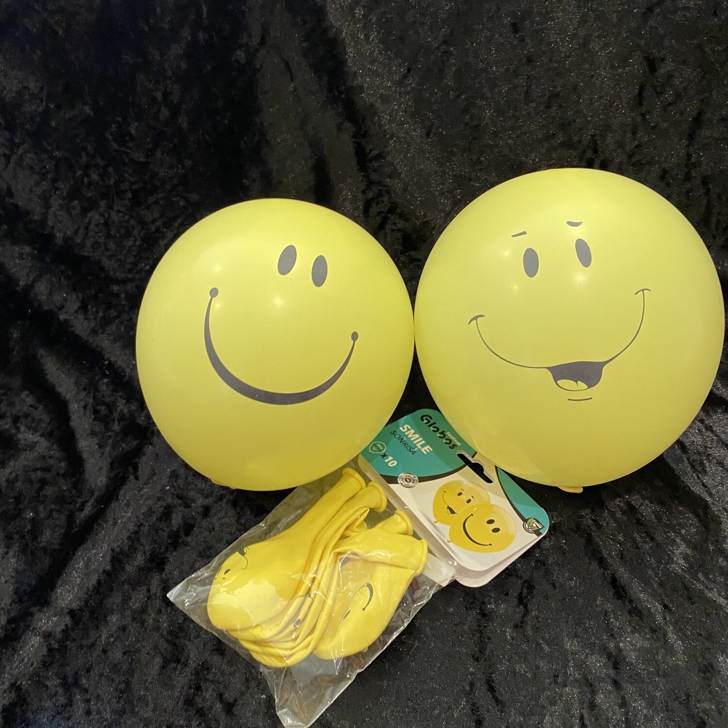 10 ballons "smile" 30 cm imprimés 2 faces