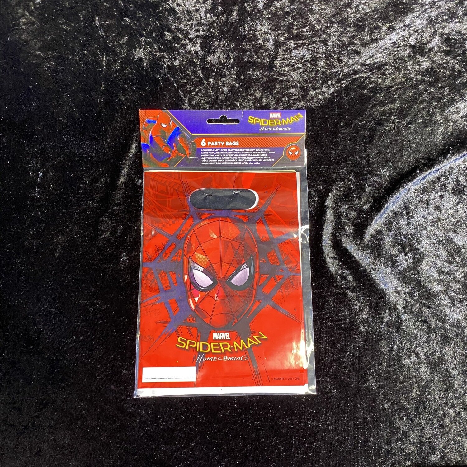 Lot de 6 sacs cadeaux spiderman homecoming. Marvel