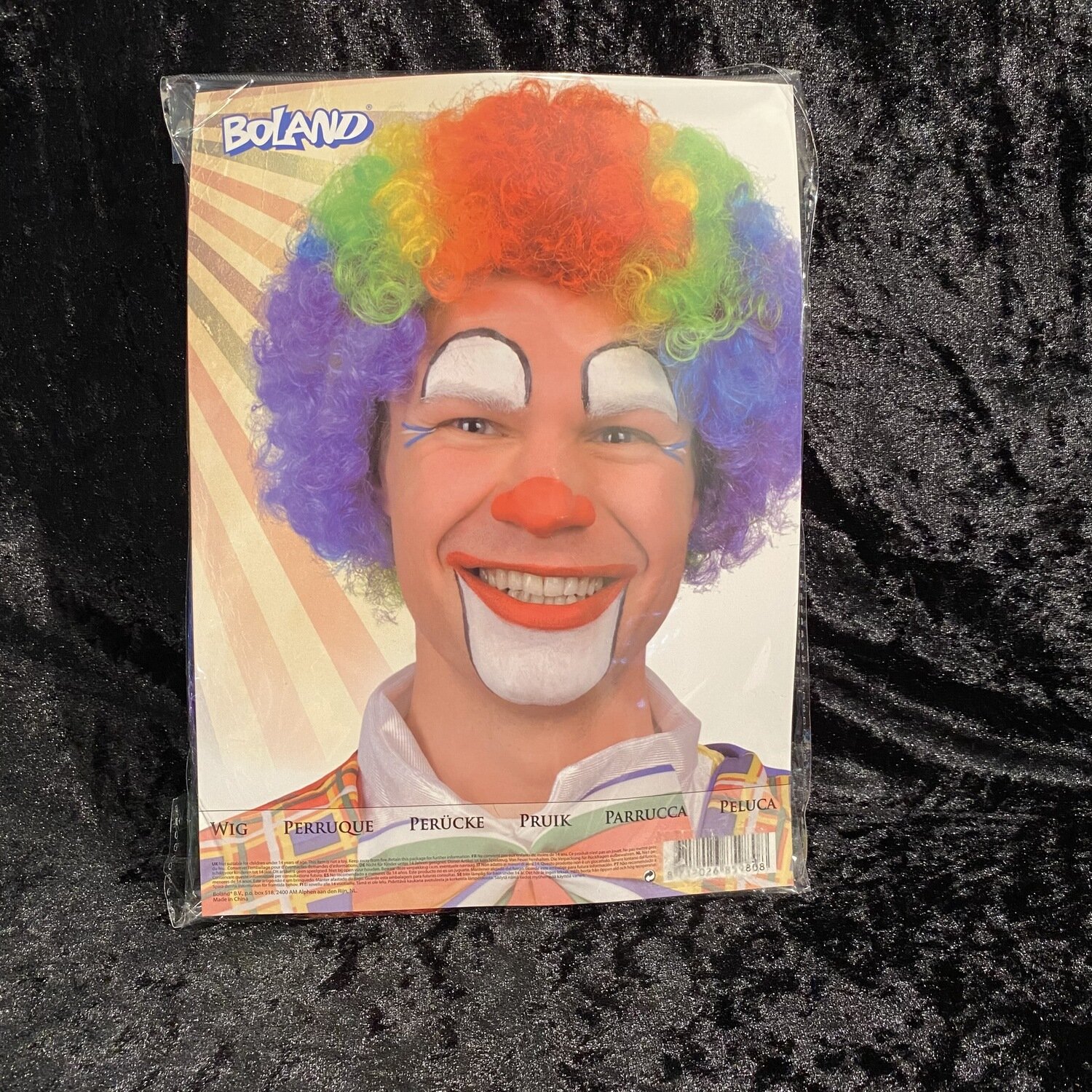 Perruque clown multicolor