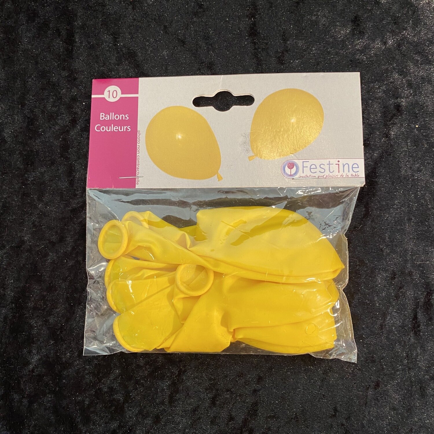 Ballons couleurs x 10p jaunes