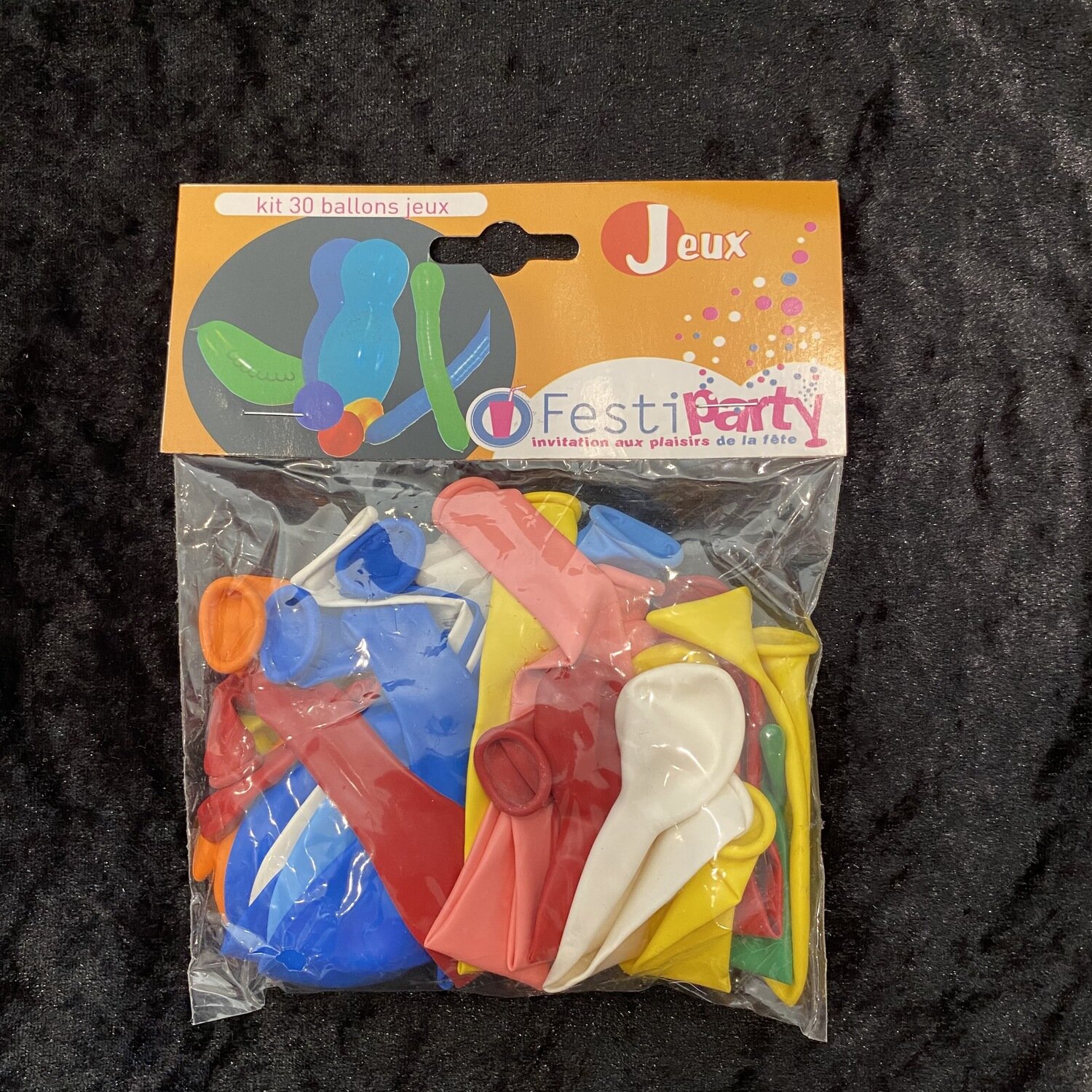 Kit 30 ballons jeux (5 poupee/5 saucisses/2 oiseaux