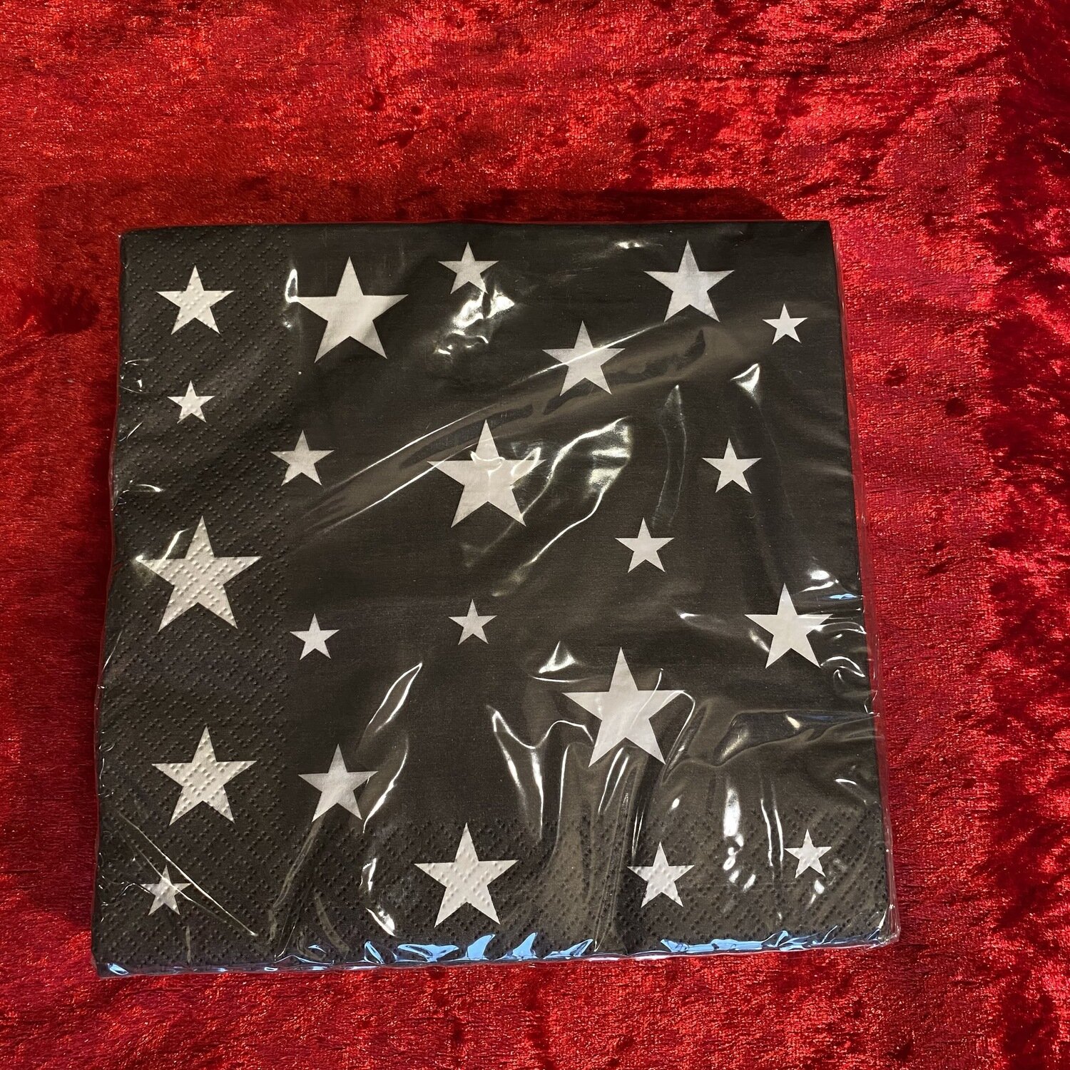 20 serviettes 3 plis 33x33cm étoile