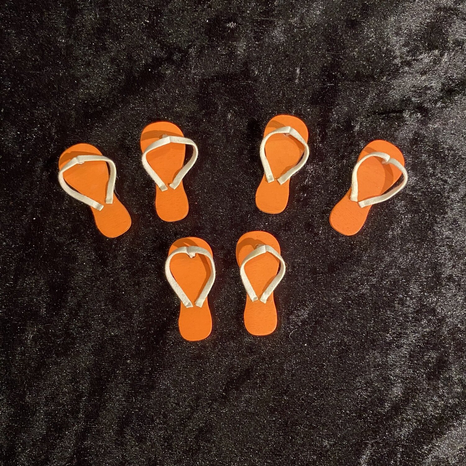 Gommettes tong bois x6p clementine