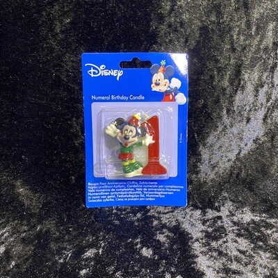 Bougie mickey chiffre n° 1. Disney