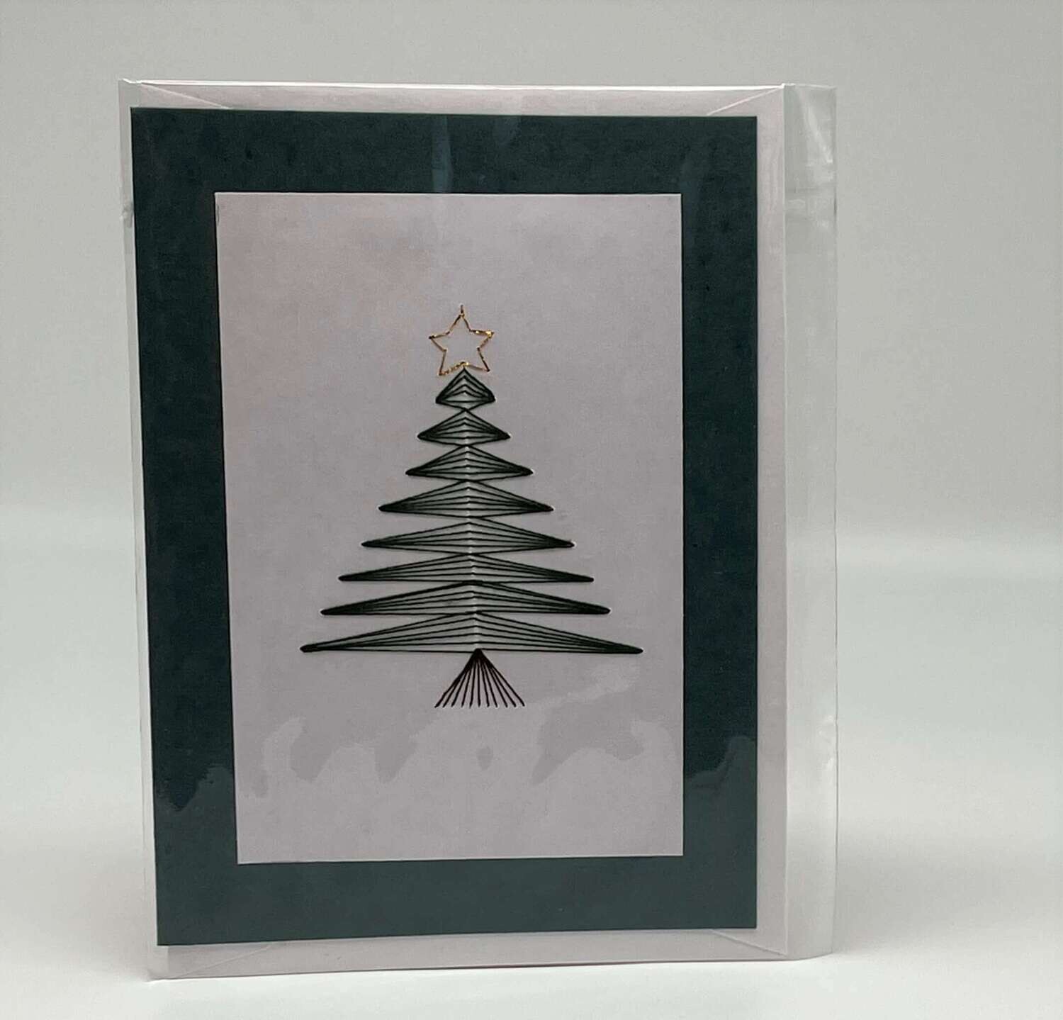Handgestickte Karte C50 Christbaum