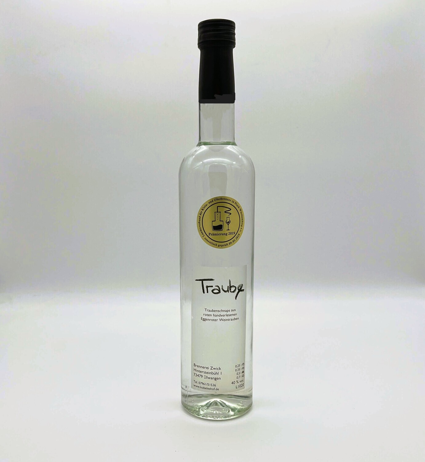 Traubenschnaps aus Eggenroter Weintrauben 0,5l