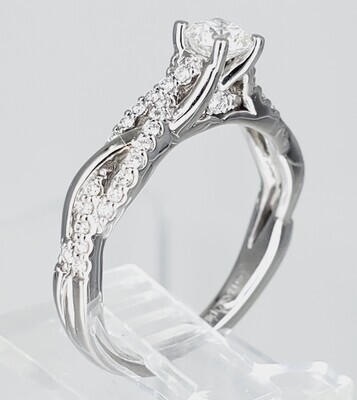ENGAGEMENT RING W/ TRIPLE BRAIDED SHANK  SIZE 6.5
