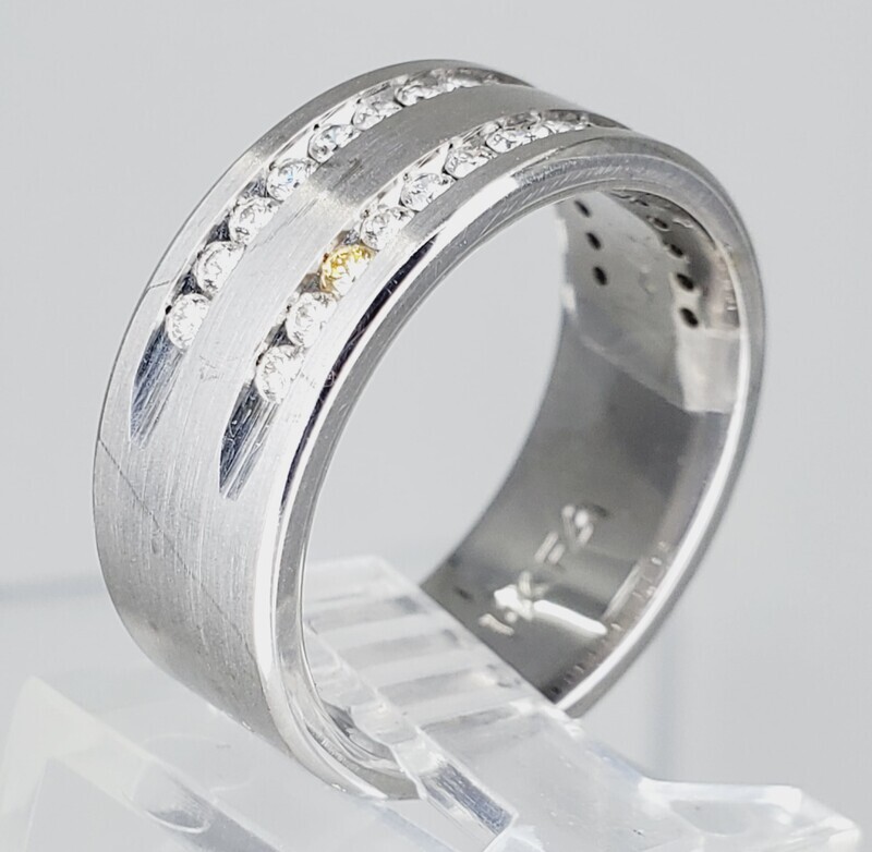 CHANNEL SET DUBLE ROW SATIN FINISH BAND SIZE 7.5