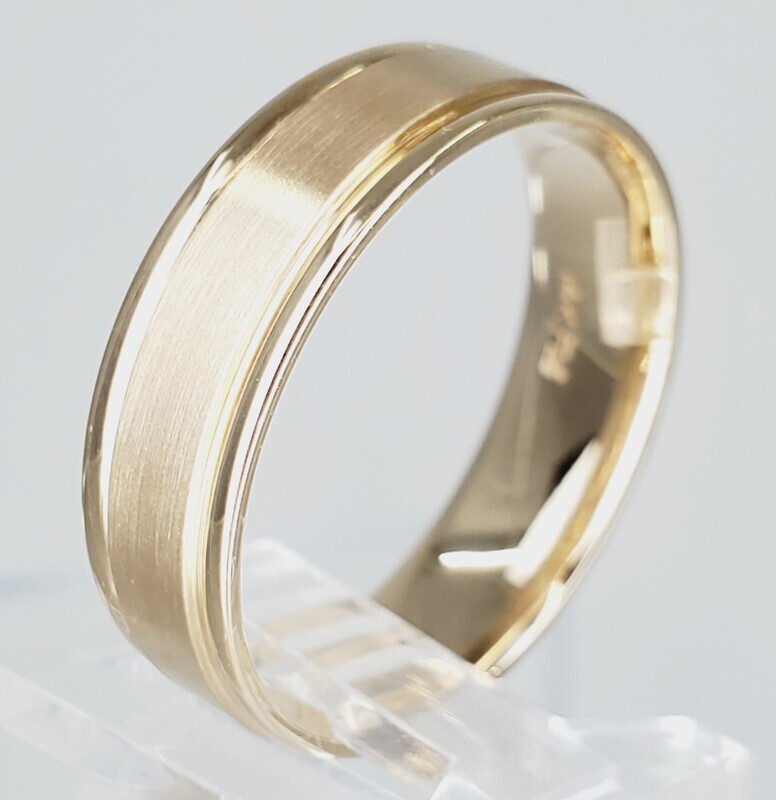 MENS WEDDING BAND SATIN FINISH 14K