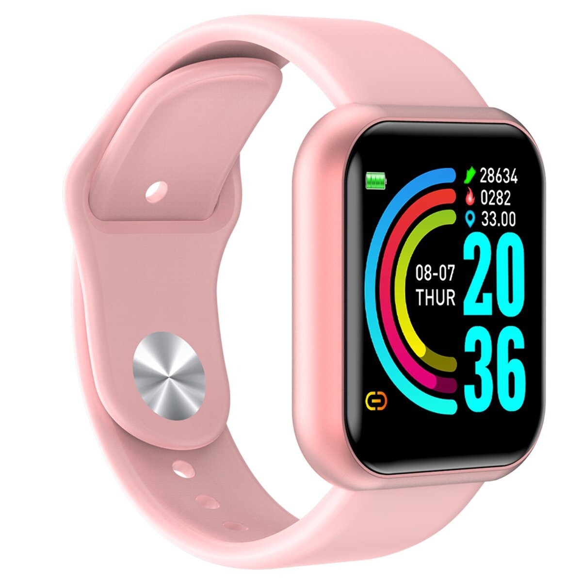 Fralugio Smartwatch Reloj Smartband D20 Notificaciones Monitores de  Ejercicio Podometro