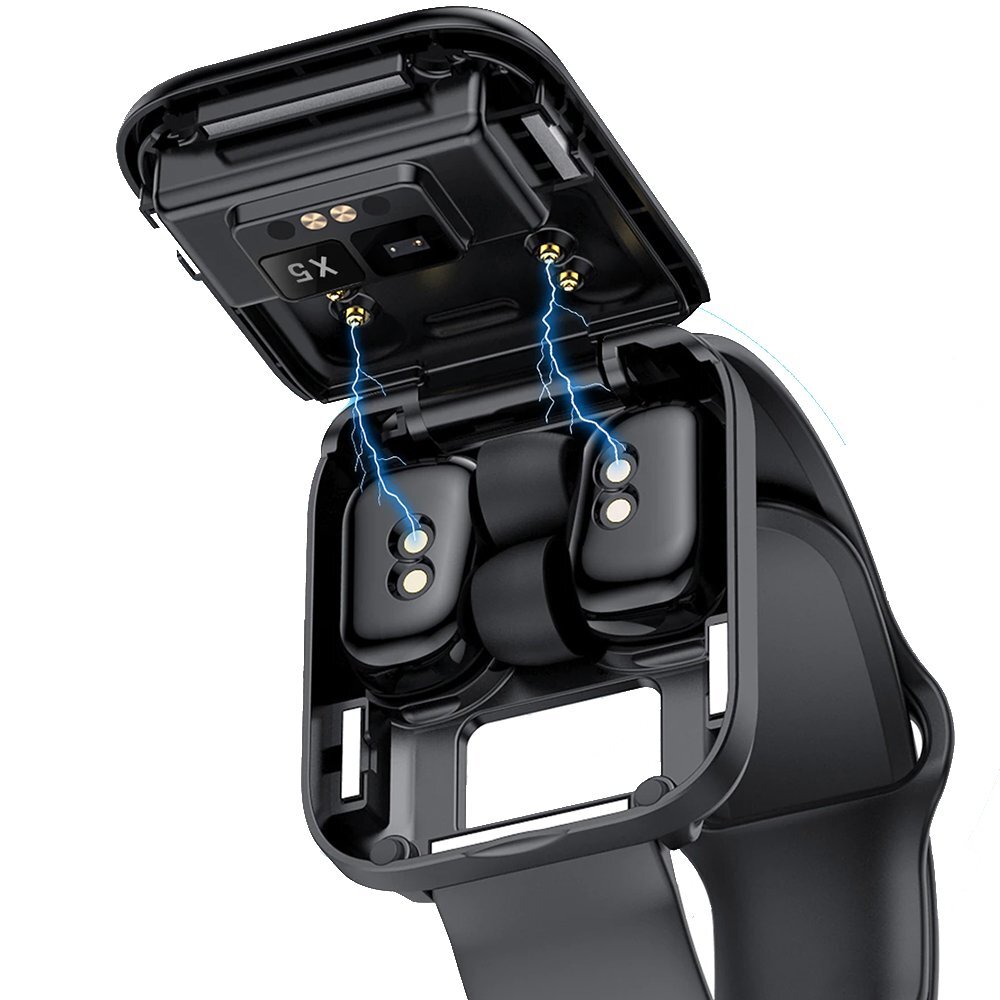 Reloj Inteligente Smart Watch X5 2 en 1 Con Audífonos Bluetooth 5.0