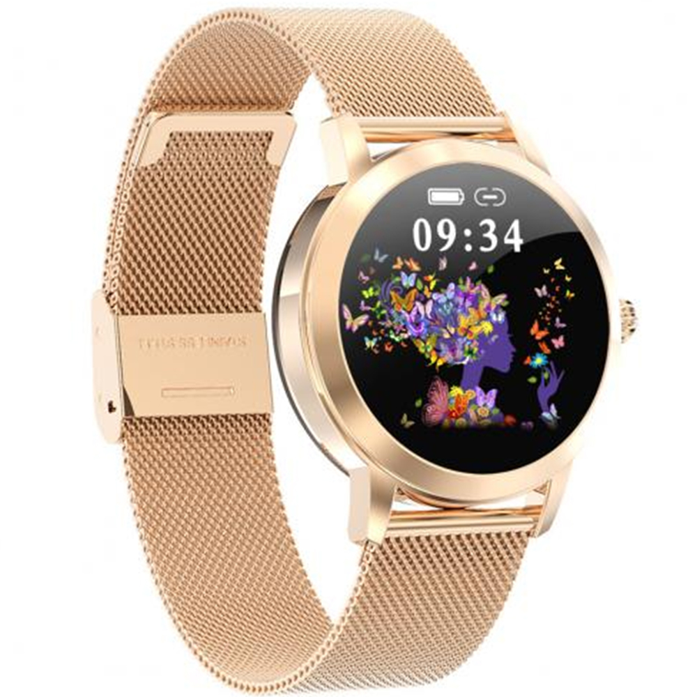 Fralugio Smartwatch Reloj Inteligente de Lujo para Dama KW10 Monitores de  Ejercicio