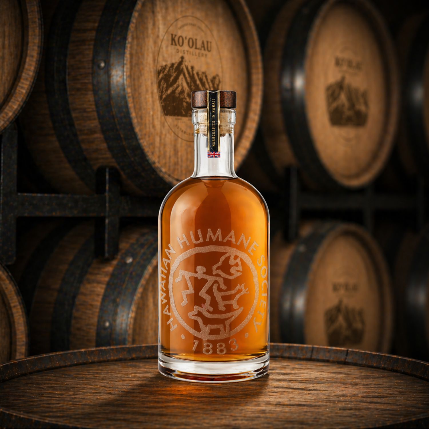 Hawaiian Humane Society Limited Edition Old Pali Road Whiskey 750 mL Bottle