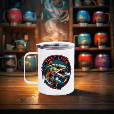 "Tight Lines" Stainless Steel 10oz Mug